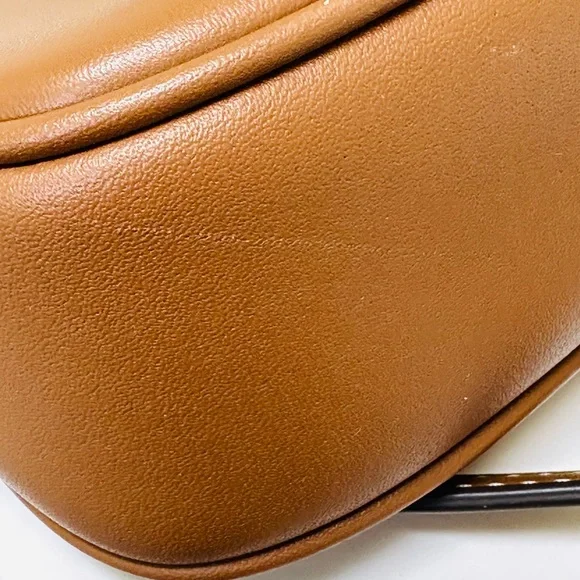 Tory Burch T Monogram Leather Studio Bag in Moose Brown - Picture 10 of 16